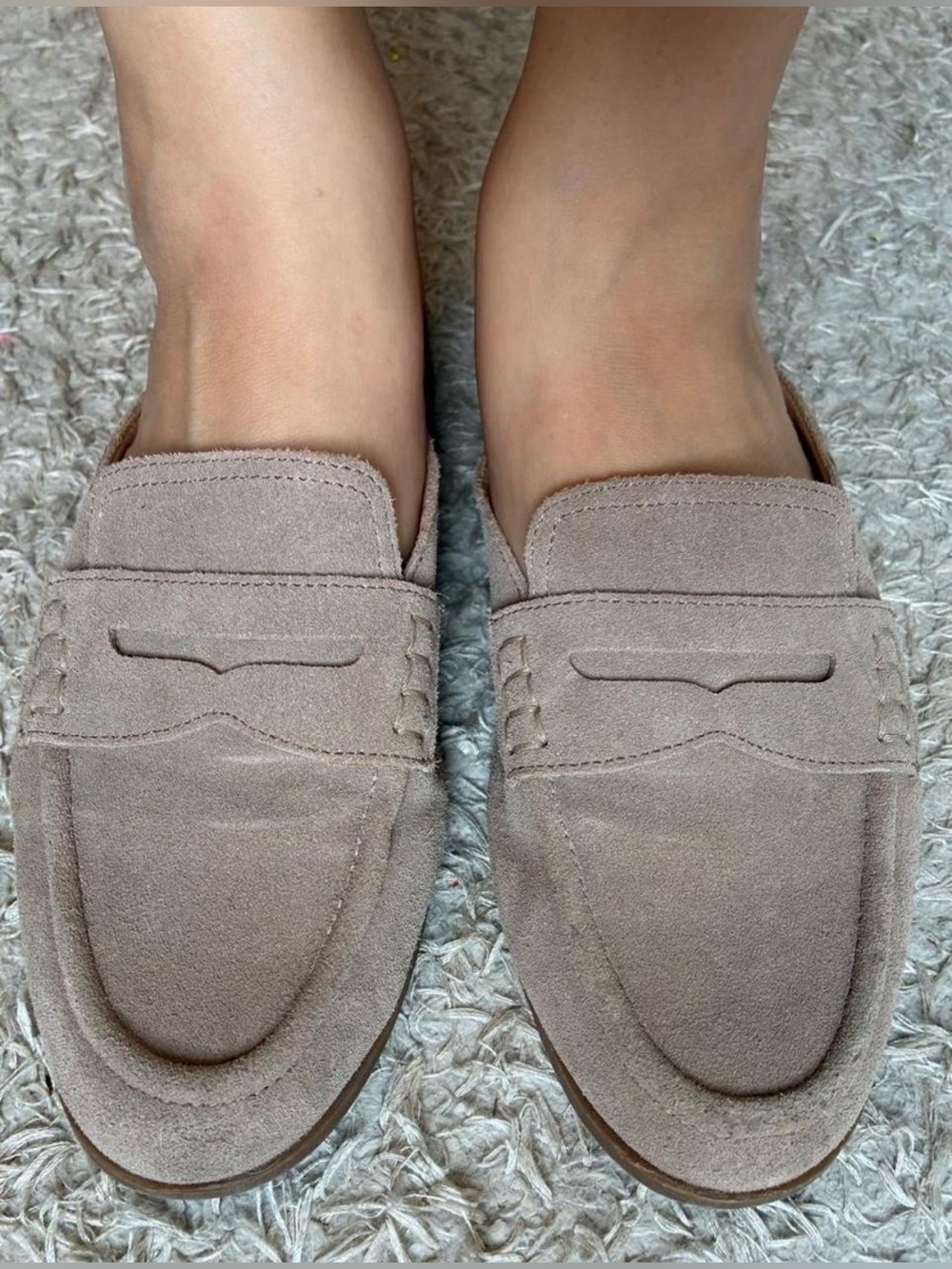 Crown vintage Suede Penny Loafer Mule Size 9 - Picture 1 of 8